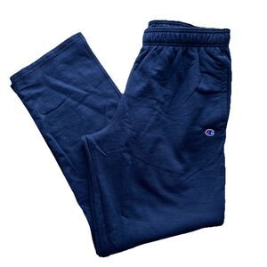 Champion Authentic Mens XL Navy Powerblend Fleece Sweatpants Athletic Pants Gym